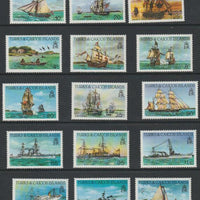 Turks & Caicos Islands 1983 Ships def set Perf 14 complete, 15 values unmounted mint, SG 769-83