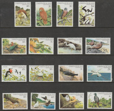 Christmas Island 1982 Birds complete set of 16 values unmounted mint, SG 152-67