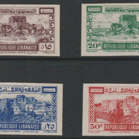 Lebanon 1945 Crusader Castle imperf set of 4 unmounted mint as SG 290-93