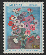 Monaco 1968 Anemones,1f unmounted mint, SG 905