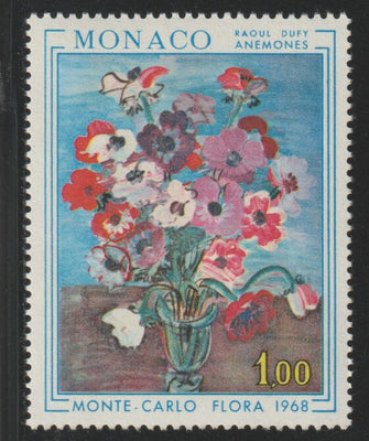 Monaco 1968 Anemones,1f unmounted mint, SG 905