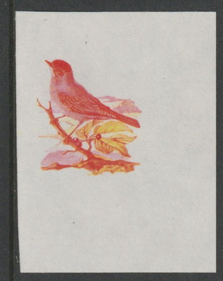 Calf of Man 1973 Birds - Blackcap 60m imperf proof in magenta & yellow only on gummed paper, unmounted mint as Rosen CA268