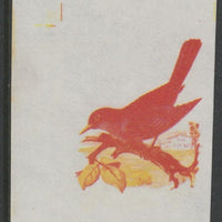 Calf of Man 1973 Birds - Redstart 5m imperf proof in magenta & yellow only on gummed paper, unmounted mint as Rosen CA254