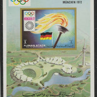 Ajman 1972 Munich Olympics imperf m/sheet (Torch) unmounted mint