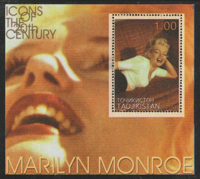 Tadjikistan 2001 Marilyn Monroe perf m/sheet unmounted mint