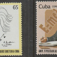 Cuba 2005 Albert Einstein perf set of 2 unmounted mint SG 4867-78