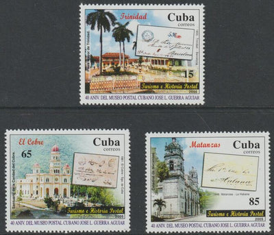 Cuba 2005 Touriism & Postal History Museum perf set of 3 unmounted mint SG 4799-4801