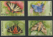 Moldova 2003 Butterflies & Moths perf set of 4 values unmounted mint, SG 455-58
