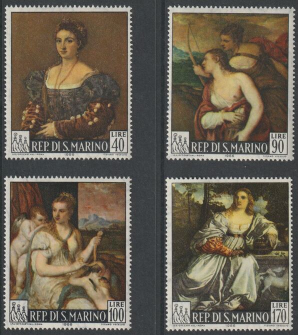 San Marino 1966 Paintings by Titian perf set of 4 unmounted mint, SG 800-803