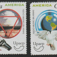 Cuba 1999 New Millennium Without Arms perf set of 2 unmounted mint, SG 4384-85