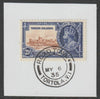 British Virgin Islands 1935 KG5 Silver Jubilee 2.5d on piece with full strike of Madame Joseph forged postmark type 430