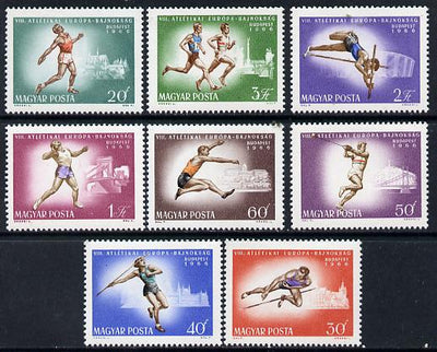 Hungary 1966 European Athletics perf set of 8 unmounted mint SG 2212-19