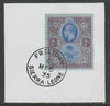 Sierra Leone 1912-27 KG5 2s blue & purple on blue on piece with full strike of Madame Joseph forged postmark type 393