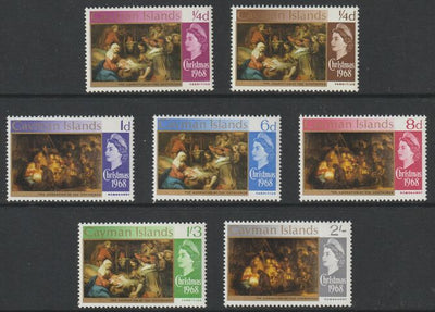 Cayman Islands 1968 Christmas perf set of 7 unmounted mint, SG 215-21
