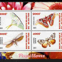 Burundi 2011 Fauna of the World - Butterflies #4 perf sheetlet containing 4 values unmounted mint