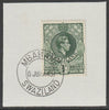 Swaziland 1938 KG6 Definitive 1/2d on piece with full strike of Madame Joseph forged postmark type 411