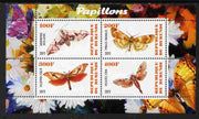 Burundi 2011 Fauna of the World - Butterflies #6 perf sheetlet containing 4 values unmounted mint