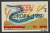Stroma 1971 Strike Mail - Fish - Eel imperf 5p on 4d overprinted Europa 1969 additionally opt'd  Emergency Strike Post International Mail unmounted mint