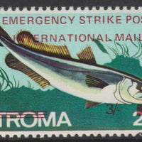 Stroma 1971 Strike Mail - Fish - Hake perf 3s on 2s6d overprinted Emergency Strike Post International Mail unmounted mint