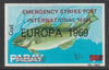 Pabay 1971 Strike Mail - Fish - Cod imperf 1s on 4d overprinted Europa 1969 additionally opt'd  Emergency Strike Post International Mail unmounted mint but slight set-off on gummed side