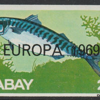 Pabay 1969  Europa 1969 overprinted on Mackerel and surcharged 3s on 2s unmounted mint but slight set-off on gummed side