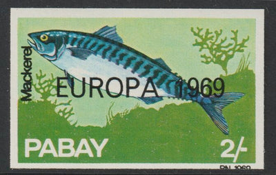 Pabay 1969  Europa 1969 overprinted on Mackerel and surcharged 3s on 2s unmounted mint but slight set-off on gummed side