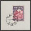 Bermuda 1936 KG5 Pictorial 6d carmine & violet on piece cancelled with full strike of Madame Joseph forged postmark type 64