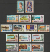Jersey 1969 QEII Pictorialdefinitive set complete 1/2d to £1 unmounted mint, SG 15-29