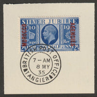 Morocco Agencies - British 1935 KG5 Silver Jubilee 2.5d on piece with full strike of Madame Joseph forged postmark type 84