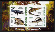 Burundi 2011 Fauna of the World - Crocodles imperf sheetlet containing 4 values unmounted mint