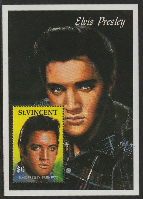 St Vincent 1992 15th Death Anniv of Elvis Presley perf m/sheet unmounted mint SG MS1911