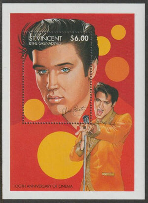 St Vincent - Grenadines 1995 Centenary of the Cinema - Elvis Presley perf m/sheet unmounted mint