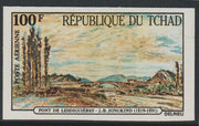 Chad 1976 Lesdiguieres Bridge 100f by Johan Bathold Jongkind imperf from limited printing unmounted mint  as SG 479