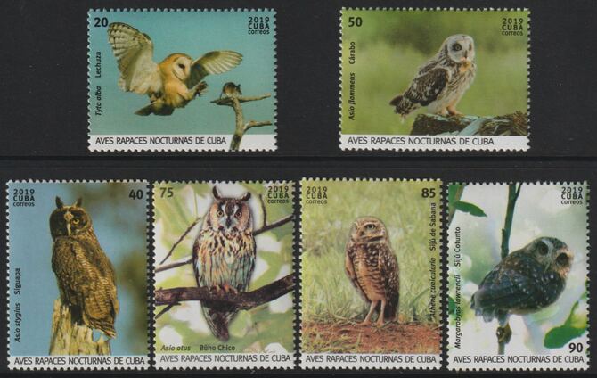 Cuba 2019 Birds of Prey perf set of 6 unmounted mint