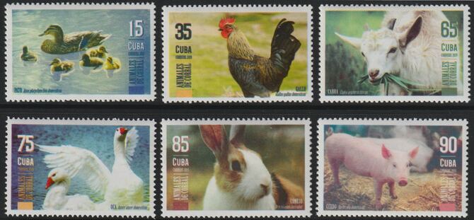 Cuba 2019 Barnyard Animals perf set of 6 unmounted mint