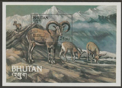 Bhutan 1984 Endangered Species - Blue Sheep perf souvenir sheet unmounted mint SG MS525c