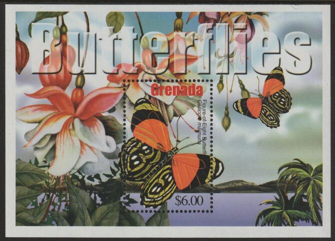 Grenada 2002 Figure of Eight Butterfly perf souvenir sheet unmounted mint SG MS4798a