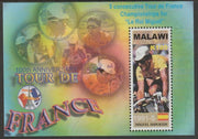 Malawi 2004 Tour de France Cycle Race Centenary perf souvenir sheet unmounted mint SG MS1030