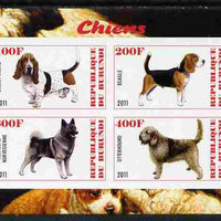 Burundi 2011 Dogs #9 imperf sheetlet containing 4 values unmounted mint