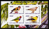 Burundi 2011 Fauna of the World - Birds - Finches imperf sheetlet containing 4 values unmounted mint