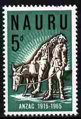 Nauru 1965 50th Anniversary of Gallipoli Landing 5d unmounted mint SG 65