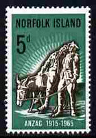 Norfolk Island 1965 50th Anniversary of Gallipoli Landing 5d unmounted mint SG 58