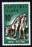 Christmas Island 1965 50th Anniversary of Gallipoli Landing 10c unmounted mint SG 21