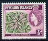Pitcairn Islands 1963 Cordyline Def 1/2d Block watermark unmounted mint SG 33