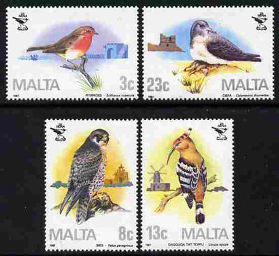 Malta 1987 25th Anniversary of Ornithological Society perf set of 4 unmounted mint, SG 796-99