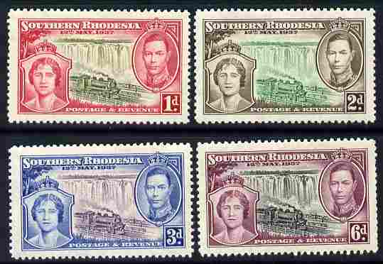Southern Rhodesia 1937 KG6 Coronation perf set of 4 unmounted mint, SG 36-39