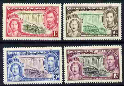 Southern Rhodesia 1937 KG6 Coronation perf set of 4 unmounted mint, SG 36-39