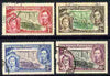Southern Rhodesia 1937 KG6 Coronation perf set of 4 fine cds used, SG 36-39