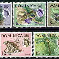 Dominica 1966-67 Pictorial Defs set of 5 with sideways watermark unmounted mint SG 200-204