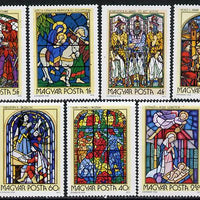 Hungary 1972 Stained Glass Windows perf set of 7, Mi 2817-23